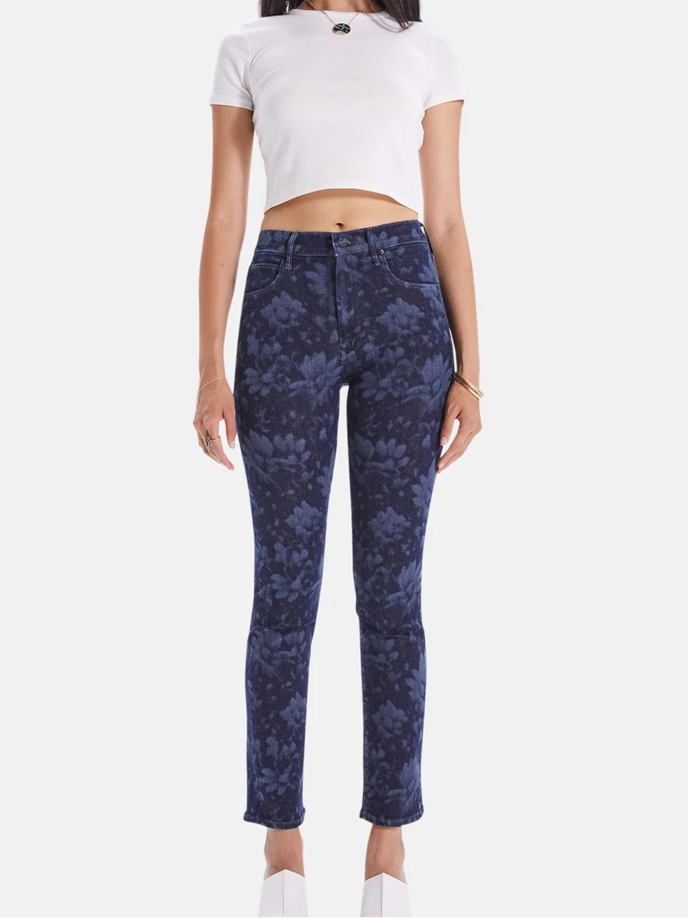 Mother The Dazzler Hover High Rise Straight Leg Jeans In Field Of Depth Size 26